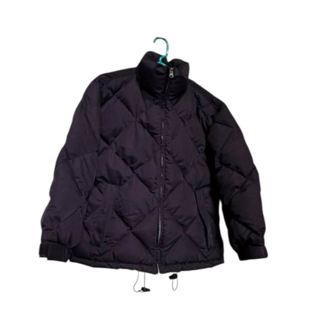 Eddie Bauer Down Puffer Quilted Purple Jacket Full Zip Outdoor Outfitters Sz SP